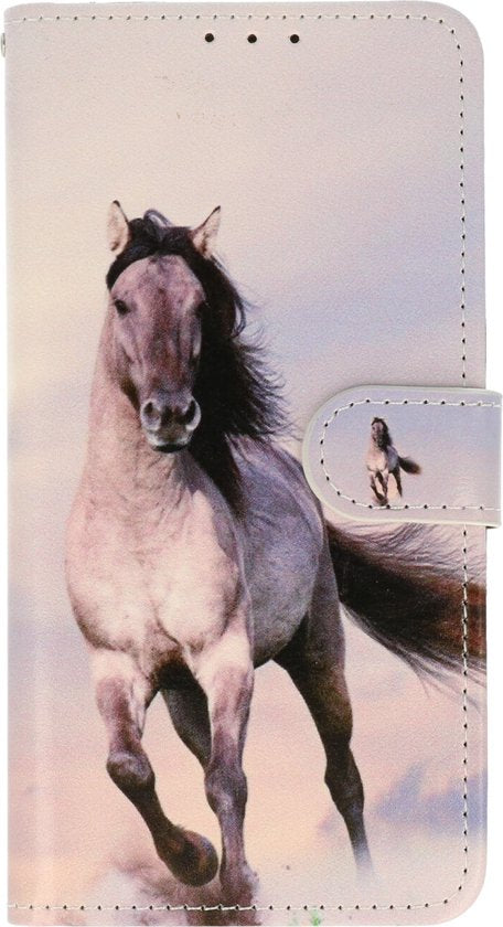 Samsung Galaxy S23 Plus Hoesje - Paard - Print Bookcase