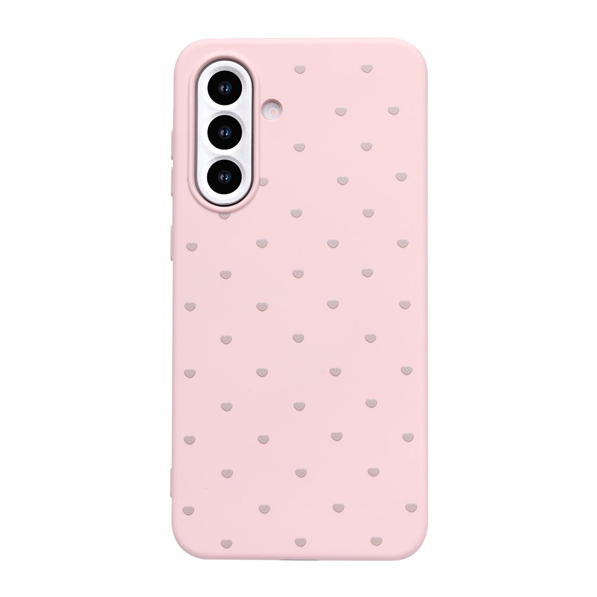 Samsung Galaxy A55 Hoesje - Roze - Hartjes Back Cover