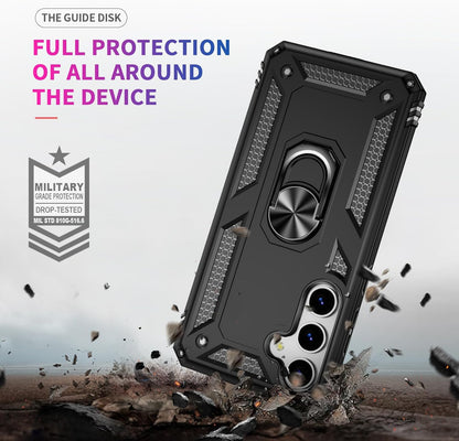 Samsung Galaxy A57 Hoesje - Zwart - Armor Kickstand Back Cover
