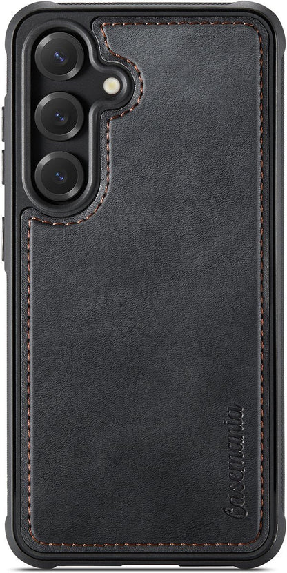 Samsung Galaxy A55 Hoesje - Charcoal Gray - Kunstlederen Back Cover