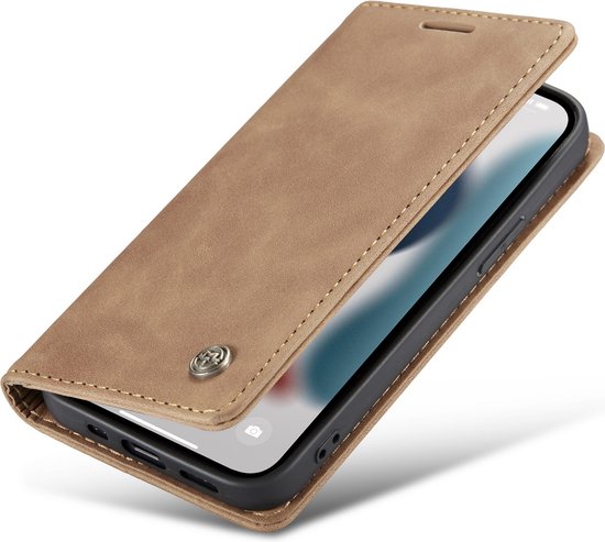 Apple iPhone 13 Pro Hoesje - Sienna Brown - Dunne Bookcase