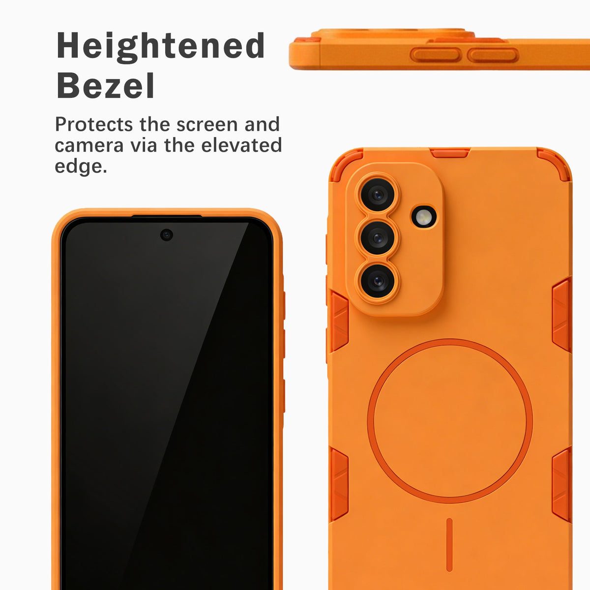 Samsung Galaxy A57 Hoesje - Matte Oranje - Frosted Matte Hardcase MagSafe Back Cover