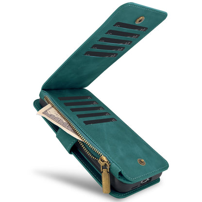 Samsung Galaxy S25 Hoesje - Emerald Green - 2 in 1 Bookcase met Rits