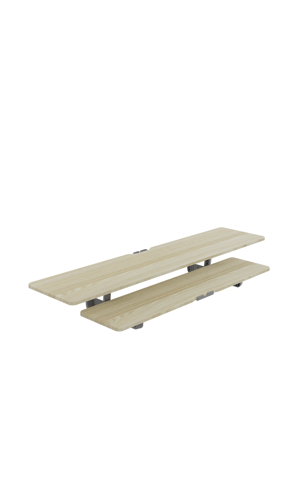 Casemania Monitorstandaard met Telefoonhouder - Licht Bruin - Beeldscherm Verhoger voor 2 Monitoren - Tweelaags Monitor Standaard met Opbergplank - Extra Brede Bureauverhoger - Beeldschermstandaard - Bureau Organizer voor Thuiswerkplek en Kantoor