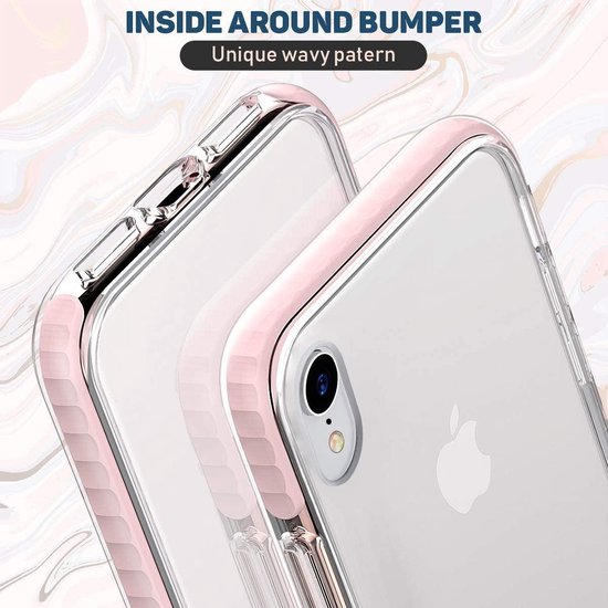 Apple iPhone XR Hoesje - Roze - Anti-Shock Back Cover