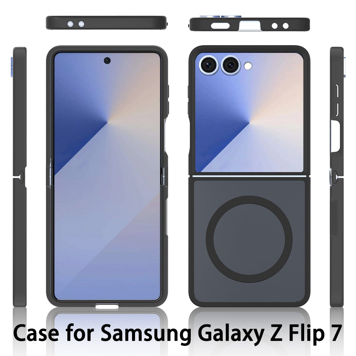 Samsung Galaxy Z Flip 7 Hoesje - Zwart - Matte Armor MagSafe Back Cover
