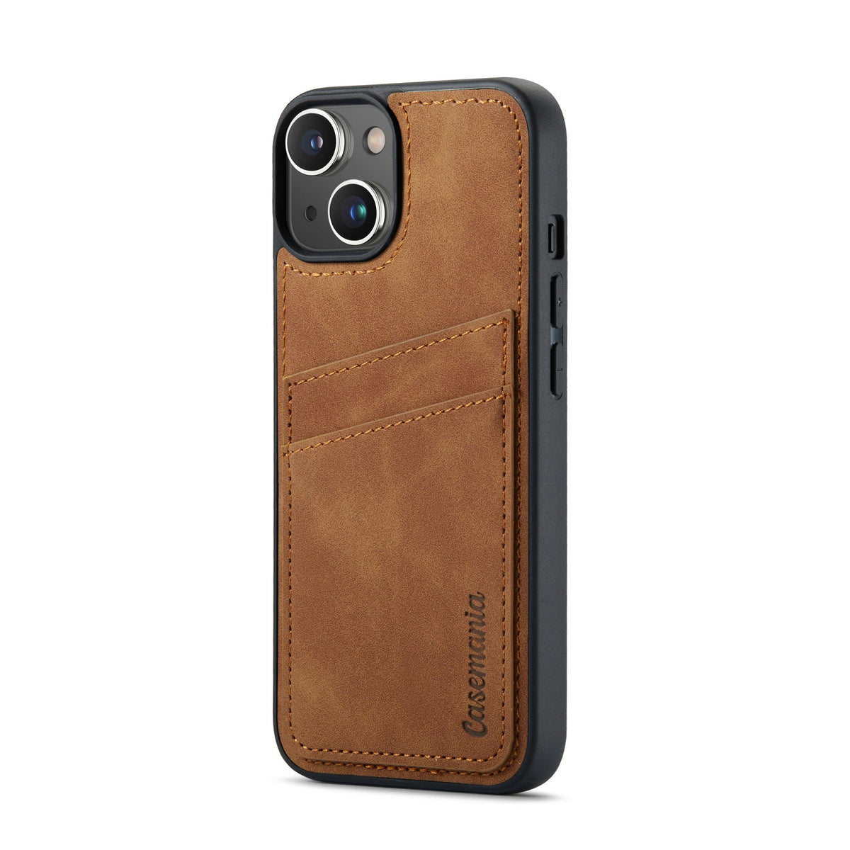 Apple iPhone 14 Plus Hoesje - Sienna Brown - Back Cover met Pasjeshouder