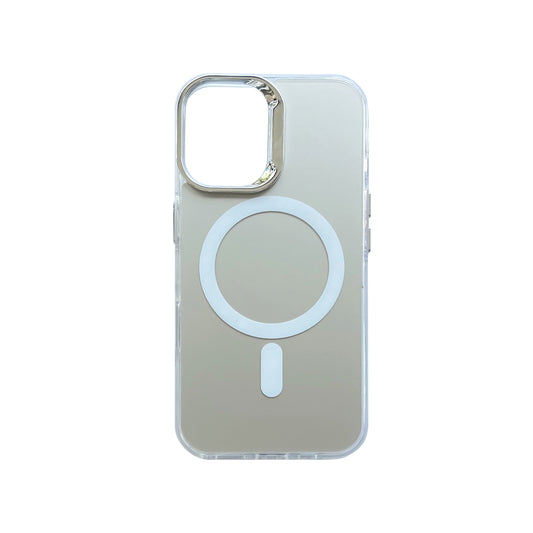 Apple iPhone 15 Hoesje - Zilver - Fusion Armor MagSafe Back Cover