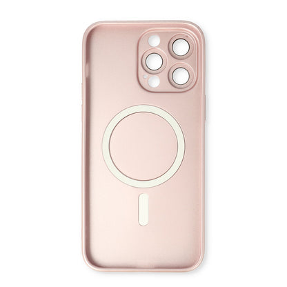 Apple iPhone 15 Pro Max Hoesje - Roze - Matte Siliconen MagSafe Back Cover