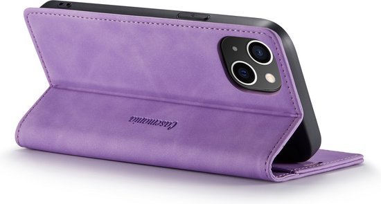 Apple iPhone 14 Plus Hoesje - Bright Lila - Dunne Bookcase