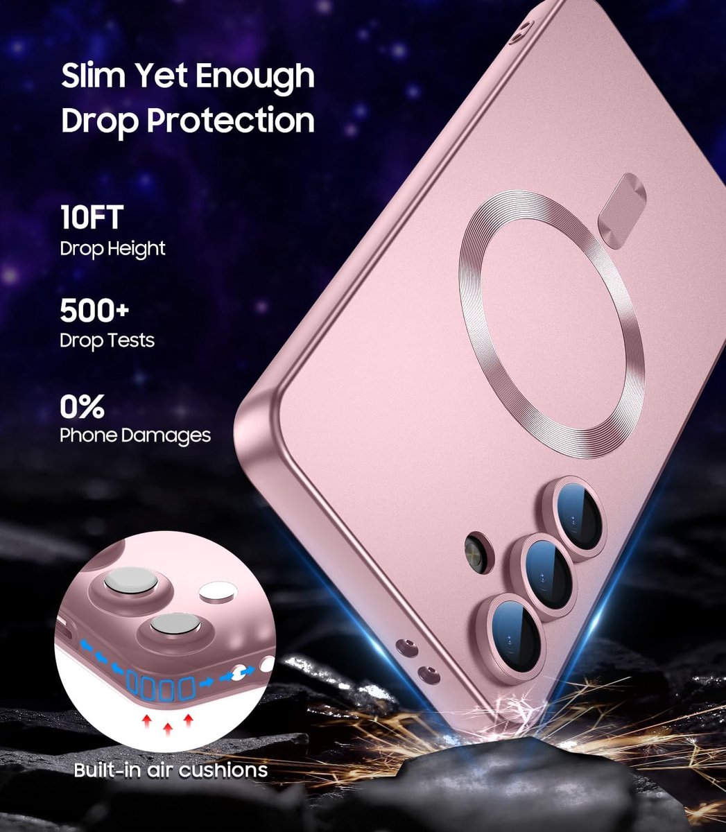 Samsung Galaxy S25 FE Hoesje - Roze - Matte Siliconen MagSafe Back Cover