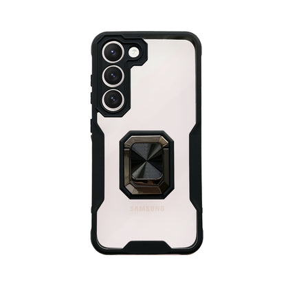 Samsung Galaxy S23 Plus Hoesje - Zwart - Ring Kickstand Back Cover