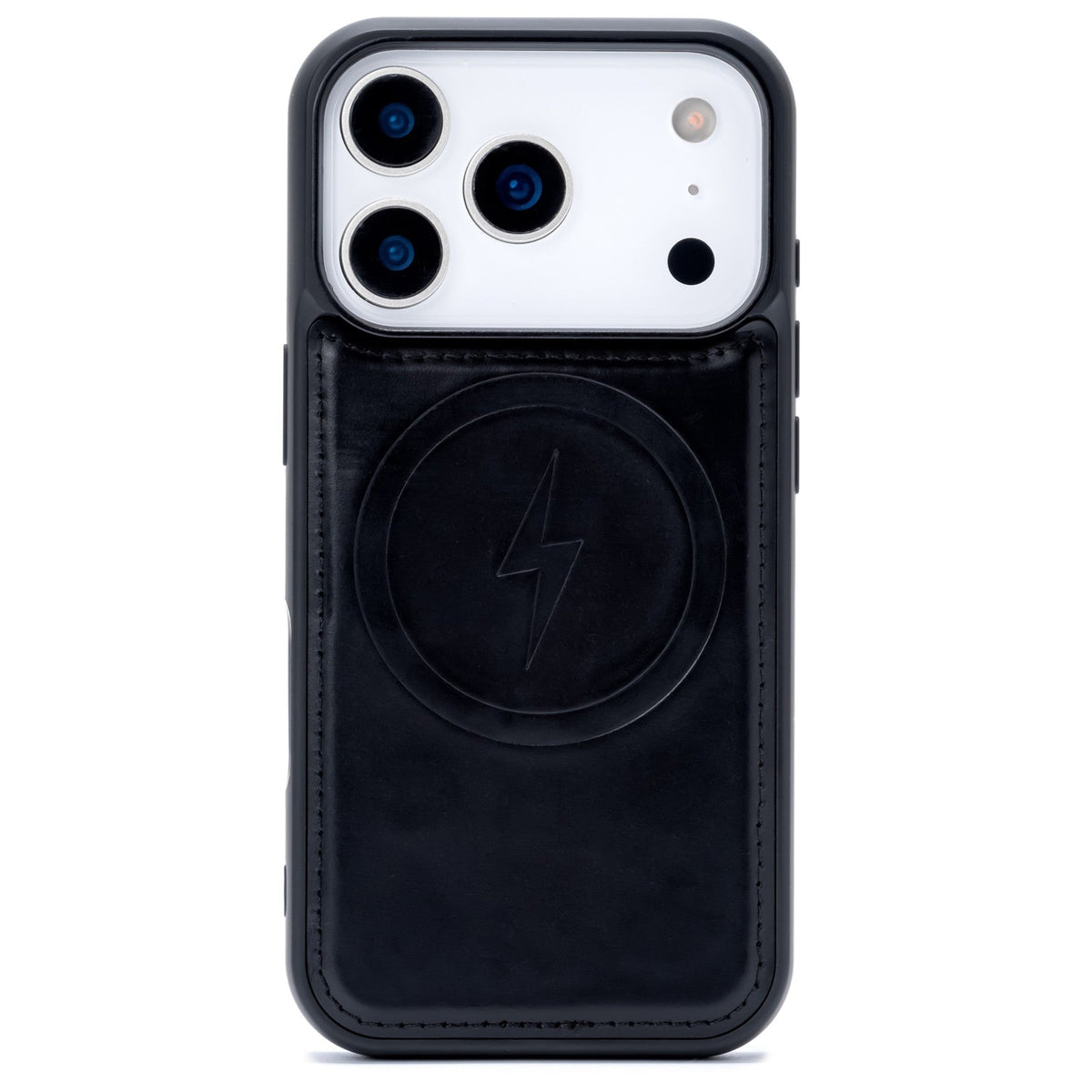 Apple iPhone 17 Pro Hoesje - Charcoal Gray - Echt Leren MagSafe Back Cover