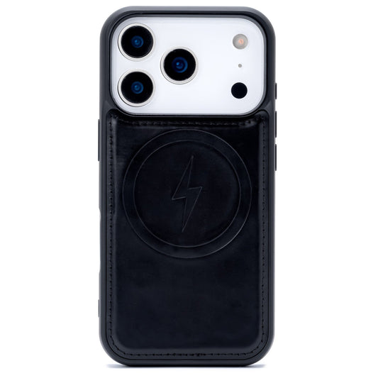 Apple iPhone 18 Pro Max Hülle - Charcoal Gray - Echtleder-MagSafe-Backcover