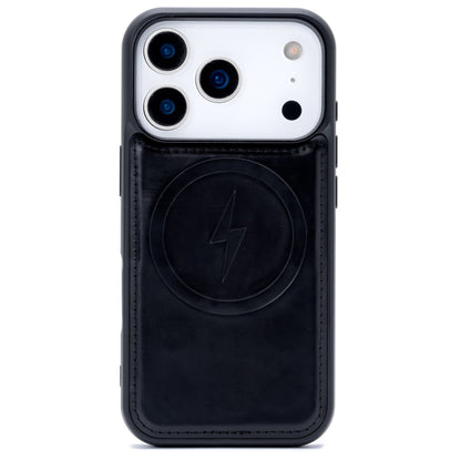 Apple iPhone 18 Pro Hoesje - Charcoal Gray - Echt Leren MagSafe Back Cover