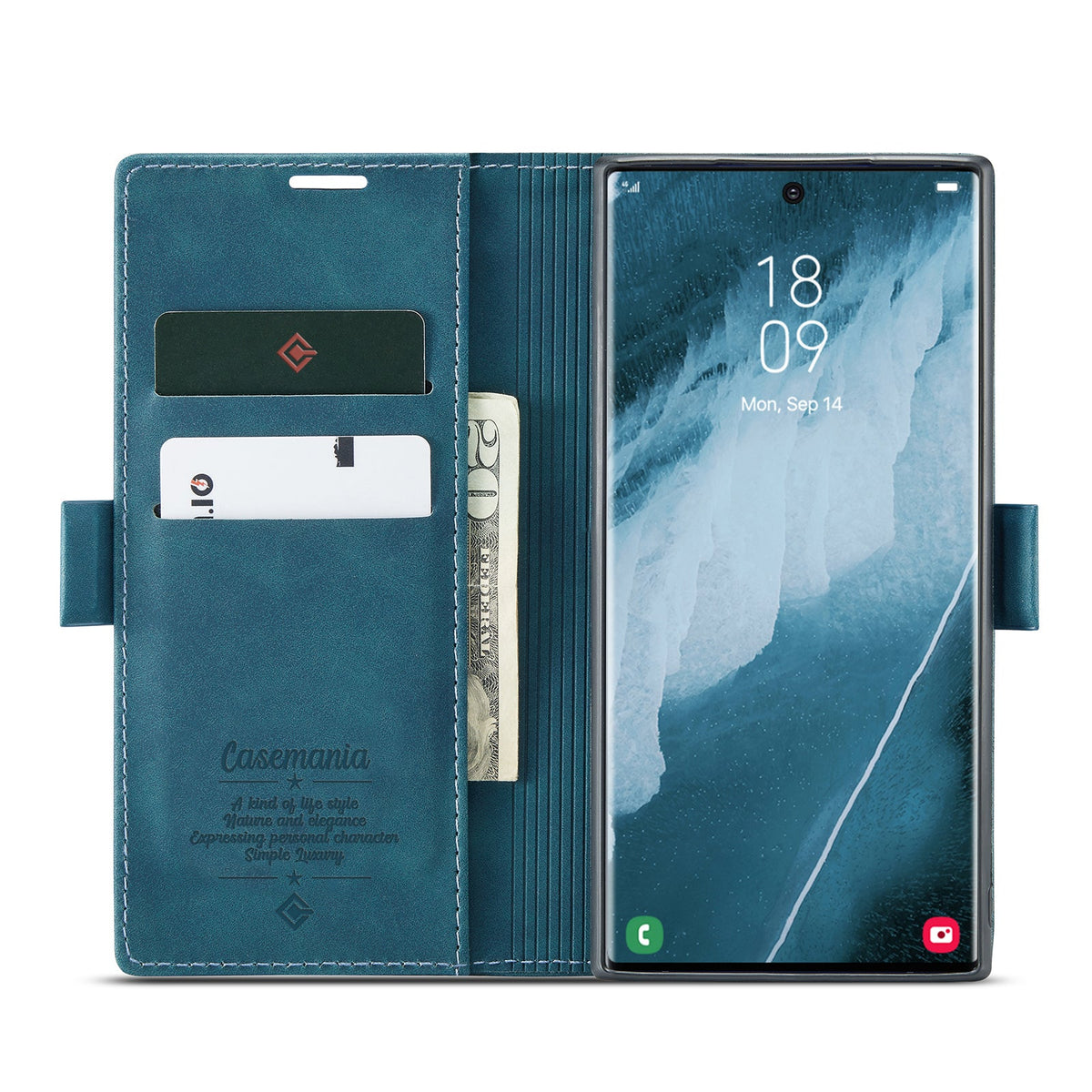 Samsung Galaxy S25 Ultra Case - Emerald Green - Slim Wallet Case