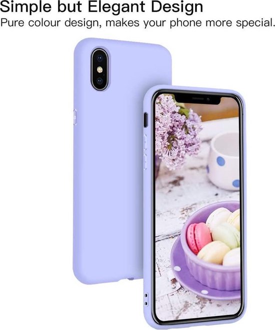 Apple iPhone Xs Max Hoesje - Paars - Siliconen Back Cover