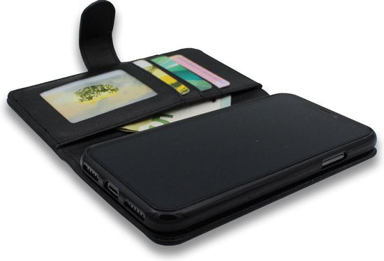 iPhone 12 Mini Hoesje - Zwart - Luxe Bookcase