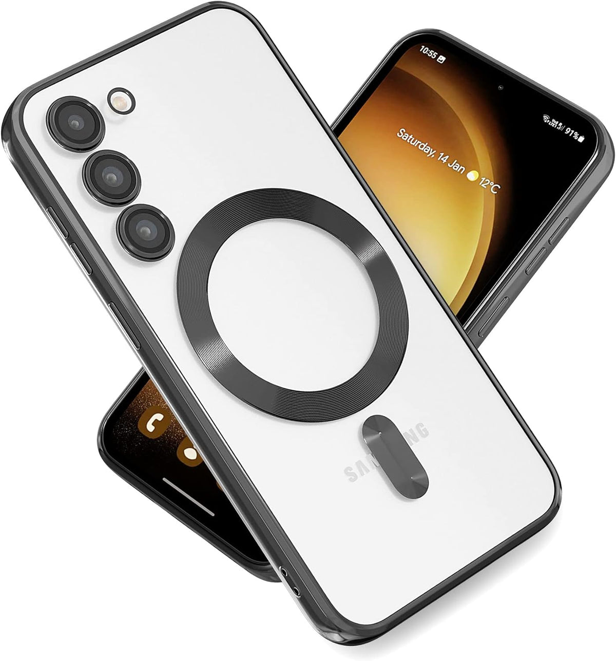 Samsung Galaxy S24 Plus Hoesje - Zwart - Siliconen MagSafe Back Cover