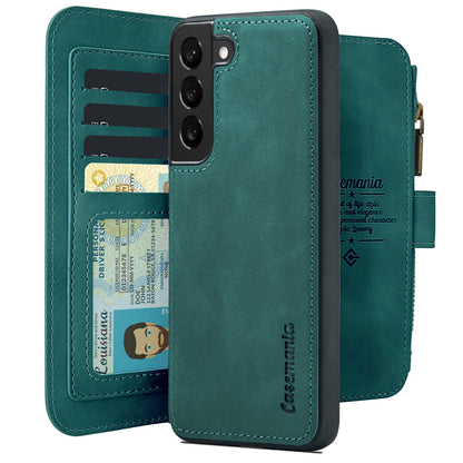 Samsung Galaxy S25 Plus Hoesje - Emerald Green - 2 in 1 Bookcase met Rits