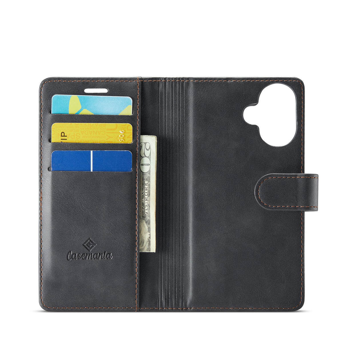 Apple iPhone 17 Case - Charcoal Gray - Luxury 2-in-1 MagSafe Wallet Case