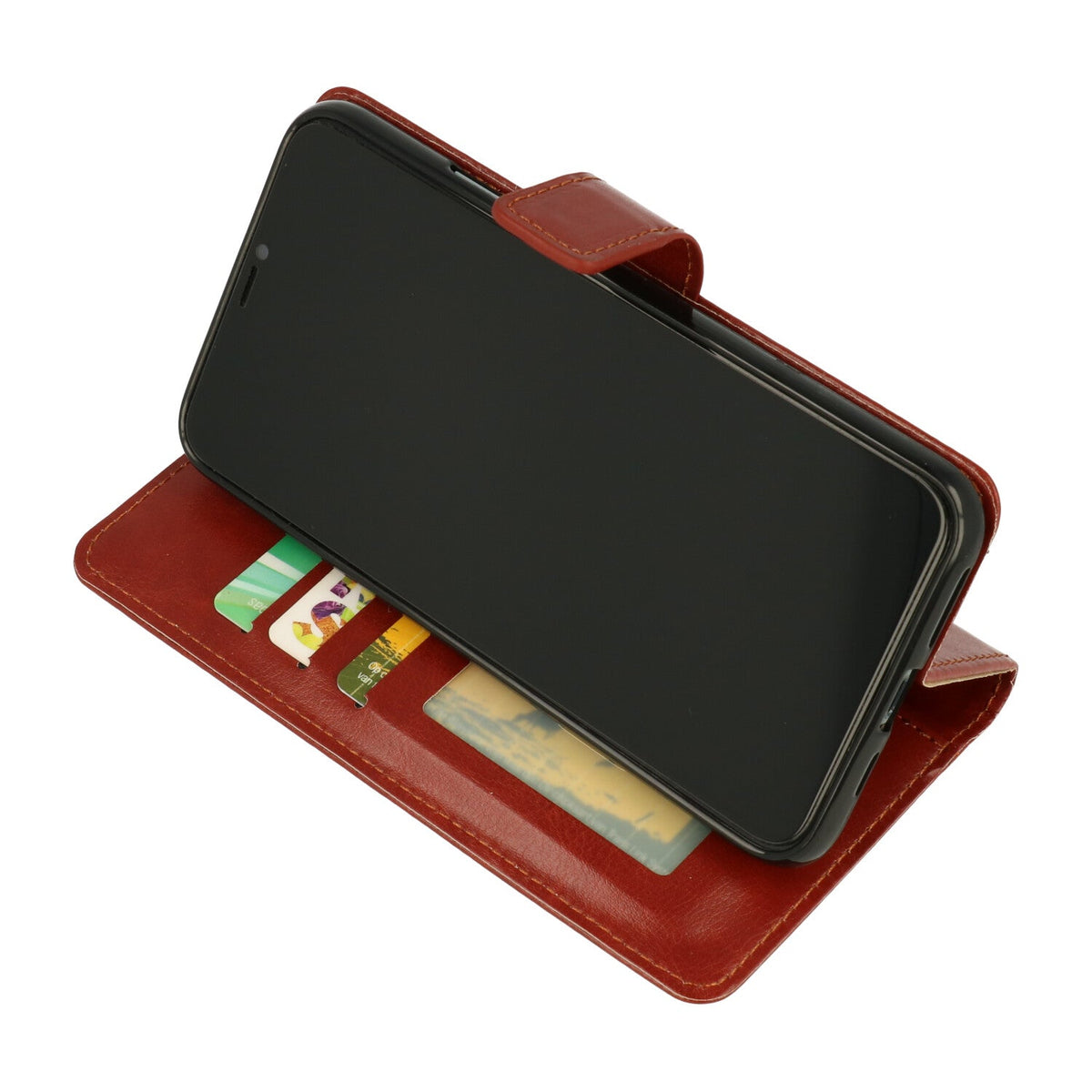 Motorola Moto G8 Plus Hoesje - Bruin - Bookcase