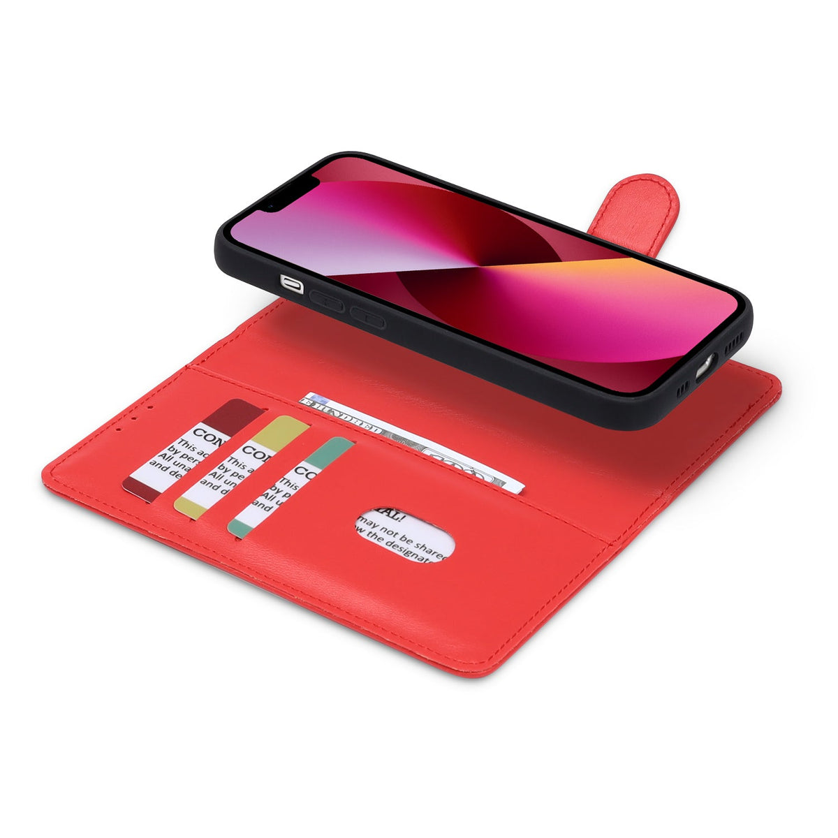 iPhone 13 Hoesje - Rood - 2 in 1 Bookcase