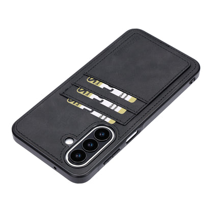 Samsung Galaxy S26 FE Hoesje - Charcoal Gray - Kunstleren Back Cover met Pasjeshouder