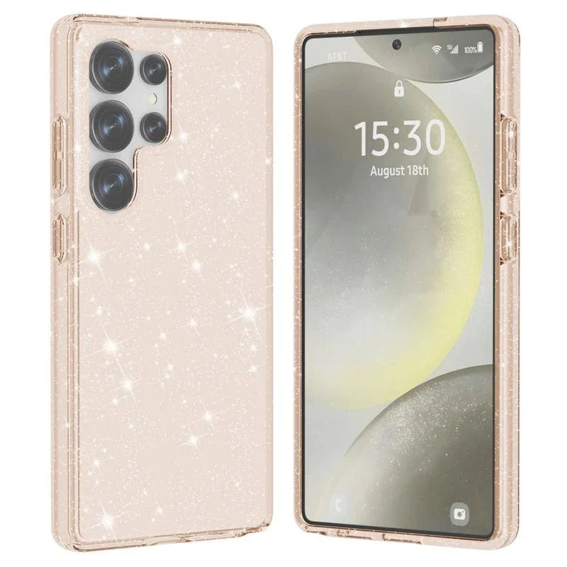 Samsung Galaxy S25 Ultra Hoesje - Goud - Glitter Back Cover