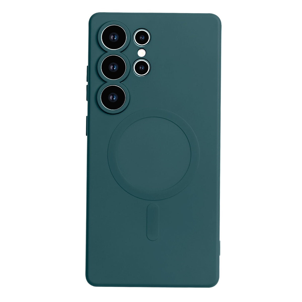 Samsung Galaxy S25 Ultra Hoesje - Donker Groen - Liquid Siliconen MagSafe Back Cover