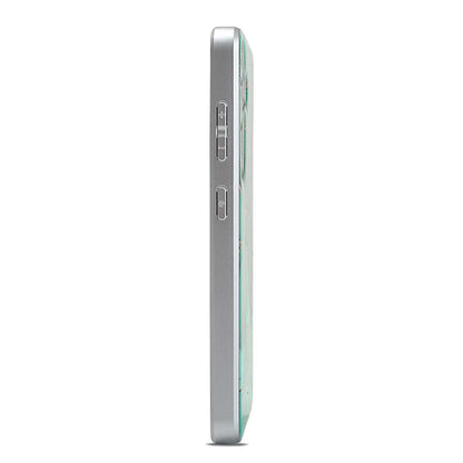 Samsung Galaxy S24 Hoesje - Blauw - Siliconen Marmer MagSafe Back Cover