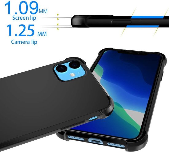 Apple iPhone 11 Hülle - Schwarz - Hybrid Stoßfest Backcover