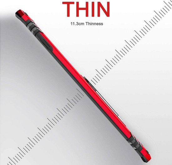 Samsung Galaxy S10+ Hoesje - Rood - Armor Kickstand Back Cover