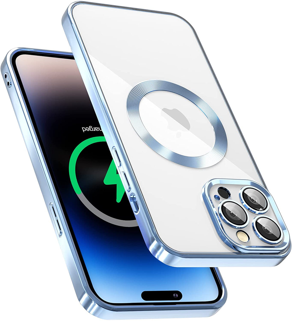 Apple iPhone 15 Pro Max Hoesje - Blauw - Siliconen MagSafe Back Cover