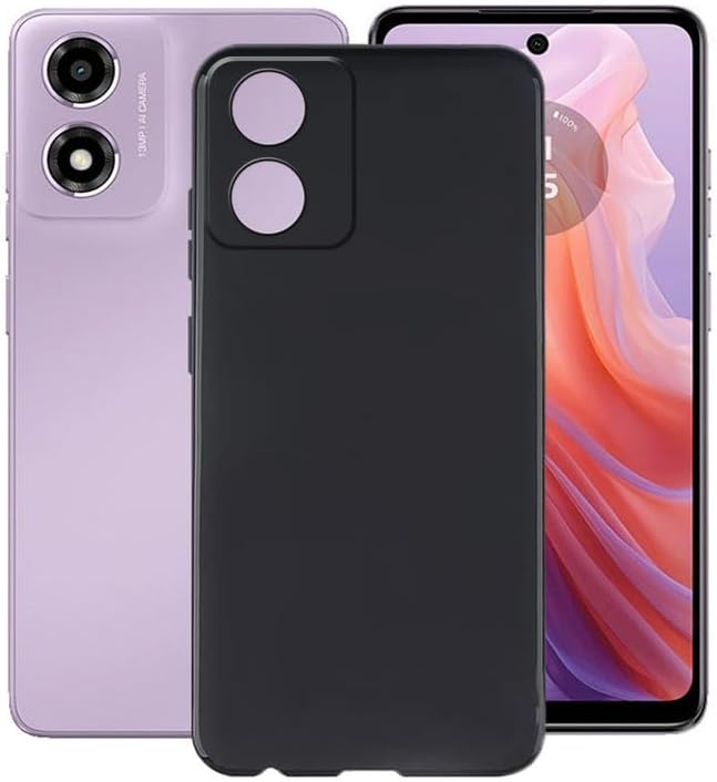Motorola Moto E14 Hoesje - Zwart - Siliconen Back Cover