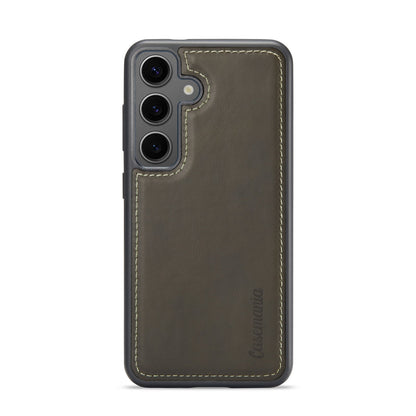 Samsung Galaxy S24 Hoesje - Emerald Green - Echt Leren 2 in 1 Bookcase