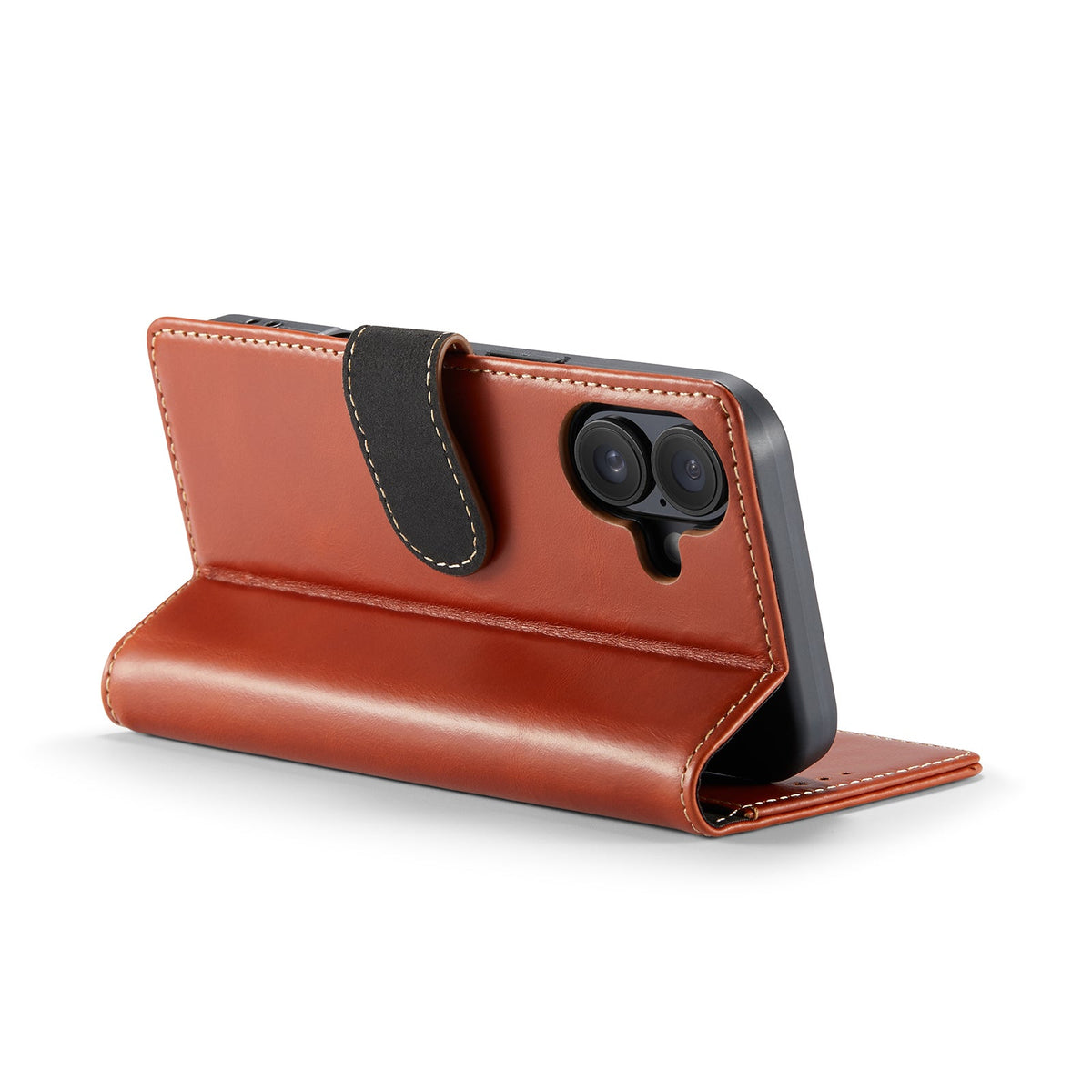 iPhone 16 Hoesje - Bruin - Leather Bookcase