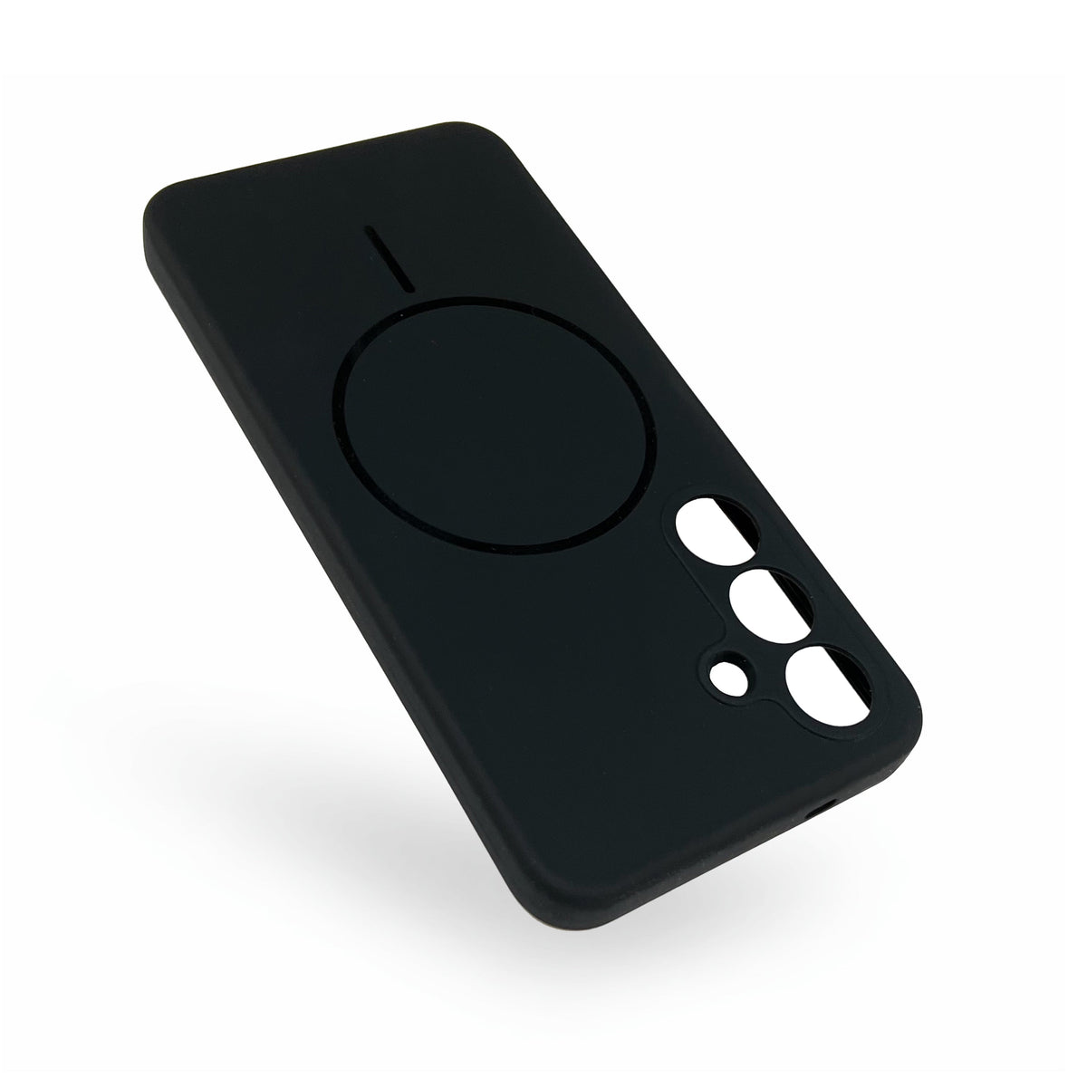 Samsung Galaxy S25 Hoesje - Zwart - Extra Sterke Liquid Siliconen MagSafe Back Cover met Magneetring