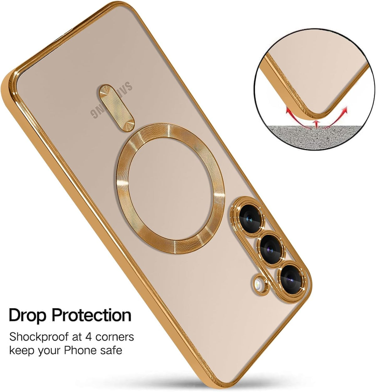 Samsung Galaxy S25 Plus Hoesje - Goud - Siliconen MagSafe Back Cover