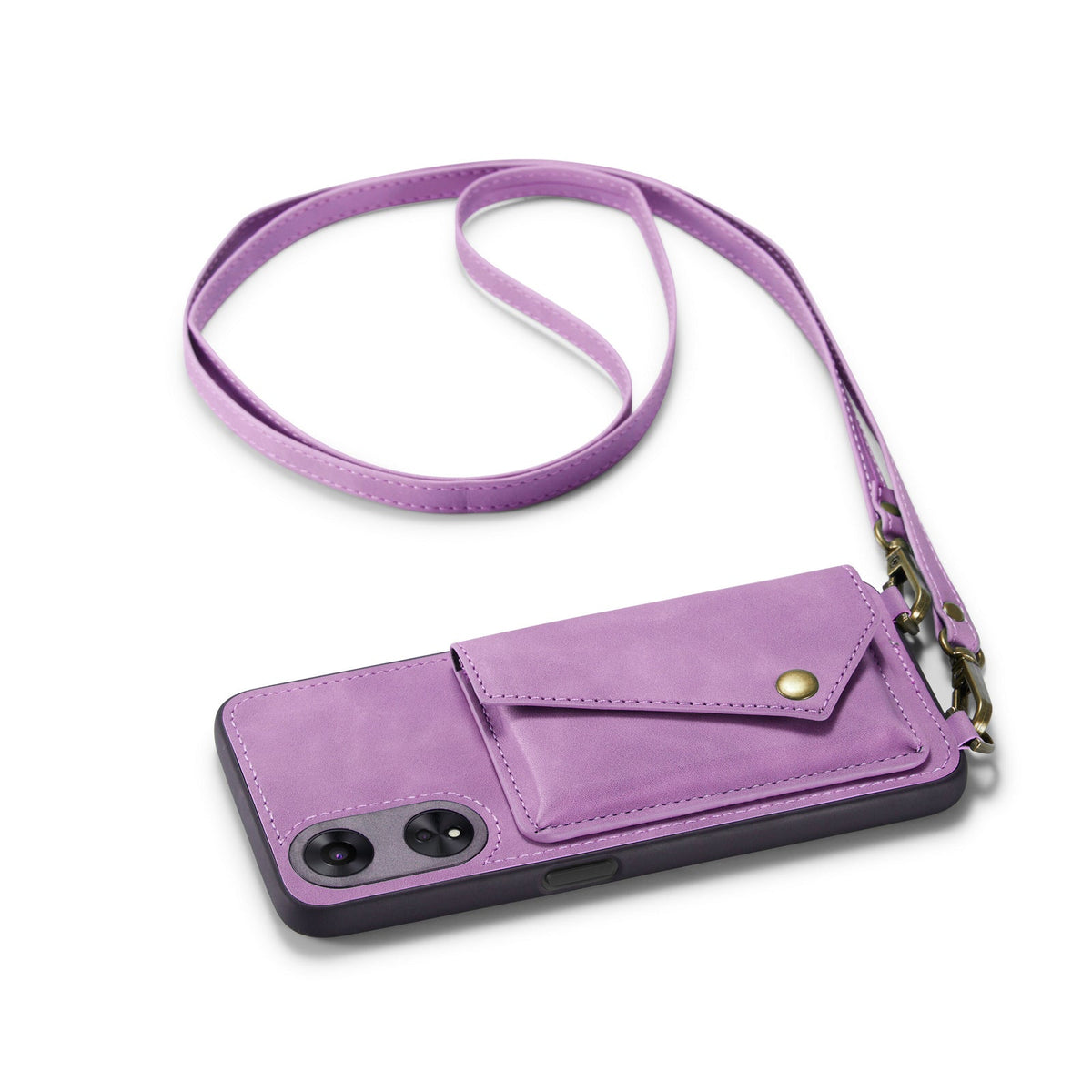 Oppo Reno 10 Hoesje - Bright Lila - Luxe Back Cover met Telefoonkoord