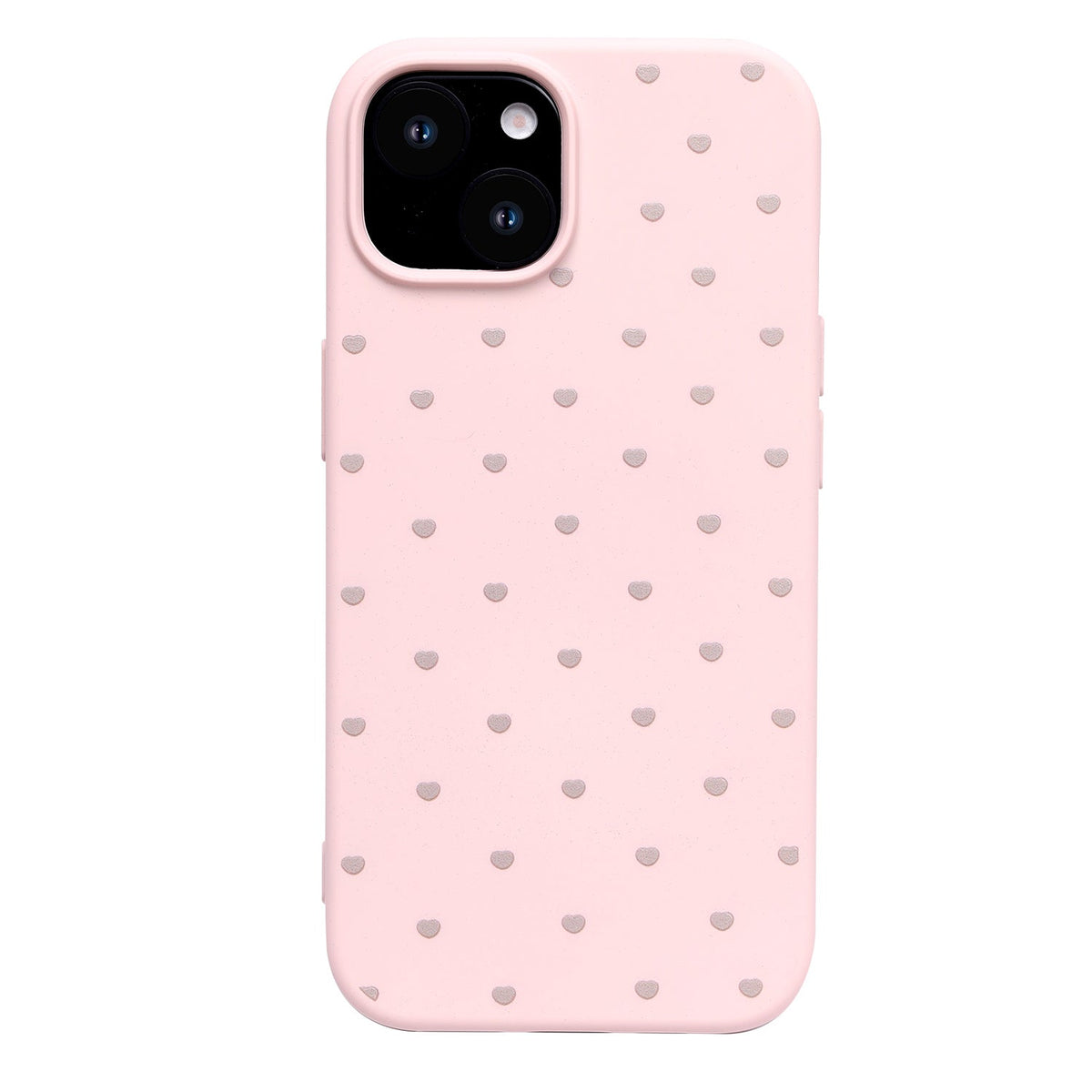 iPhone 14 Hoesje - Roze - Hartjes Back Cover