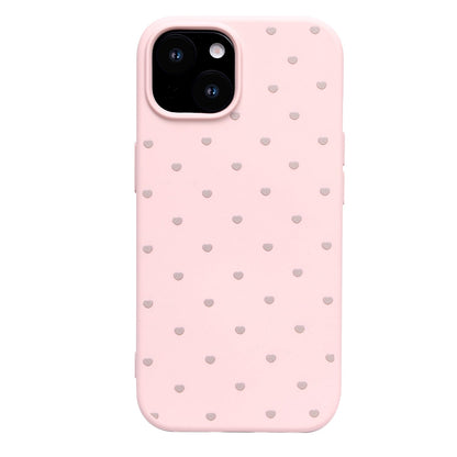 iPhone 14 Hoesje - Roze - Hartjes Back Cover