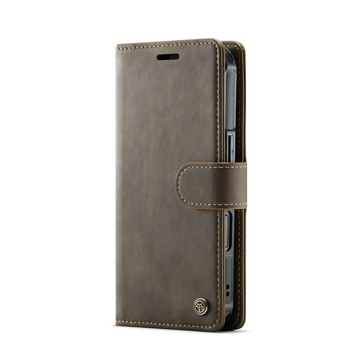 Apple iPhone 17 Hülle - Mahogany Brown - Luxus-2-in-1-MagSafe-Klapphülle mit Kartenfach