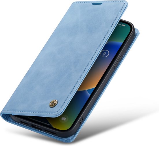 Apple iPhone 14 Plus Hoesje - Sky Blue - Dunne Bookcase