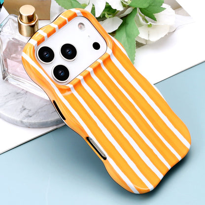 iPhone 17 Pro Max Hoesje - Oranje - Wave Case Back Cover