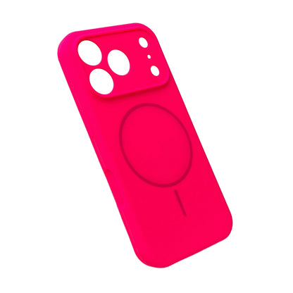 Apple iPhone 18 Pro Hoesje - Neon Roze - Zachte Liquid Siliconen MagSafe Back Cover