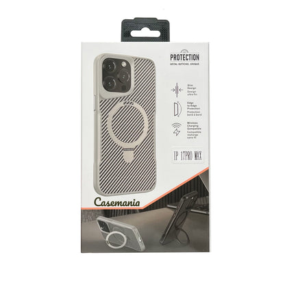 Apple iPhone 17 Pro Max Case - Silver - Carbon MagSafe Back Cover