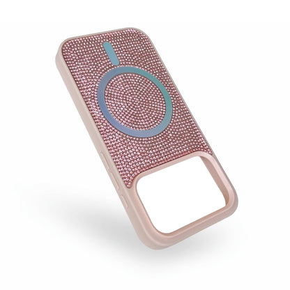 Apple iPhone 18 Pro Case - Pink - Diamond Glitter MagSafe Back Cover