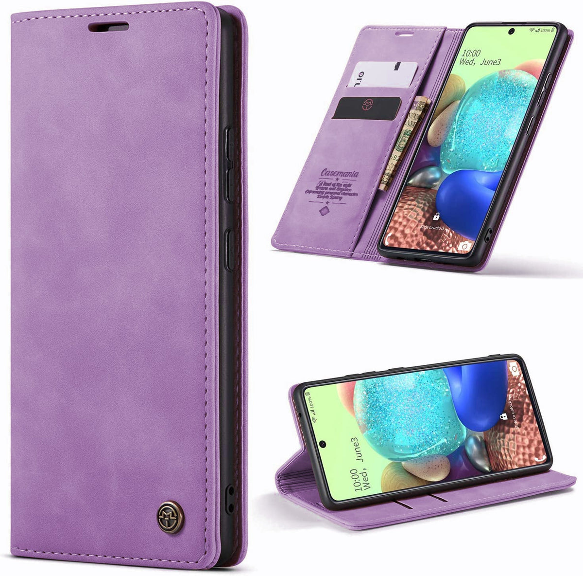 Samsung Galaxy S20 FE Hülle - Braun - Schlanke Klapphülle mit Kartenfach