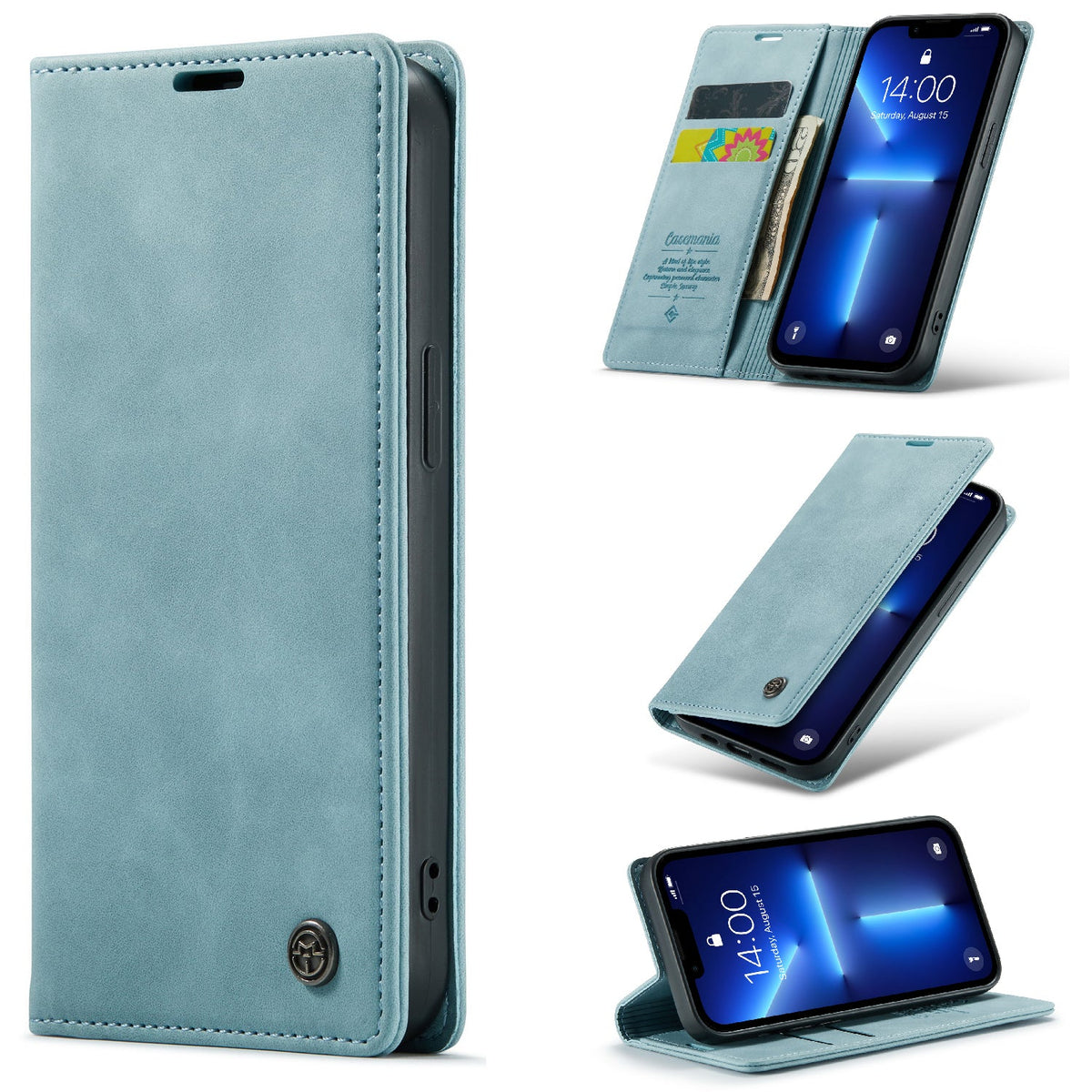 OnePlus Nord CE5 Hoesje - Aqua Blue - Dunne Bookcase